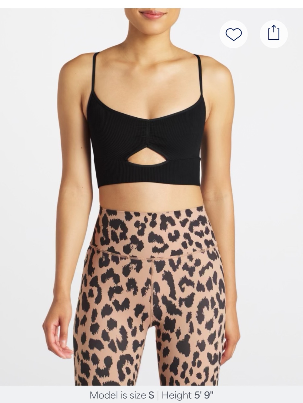 Free People Black Ribbed Cutout free throw Bralette